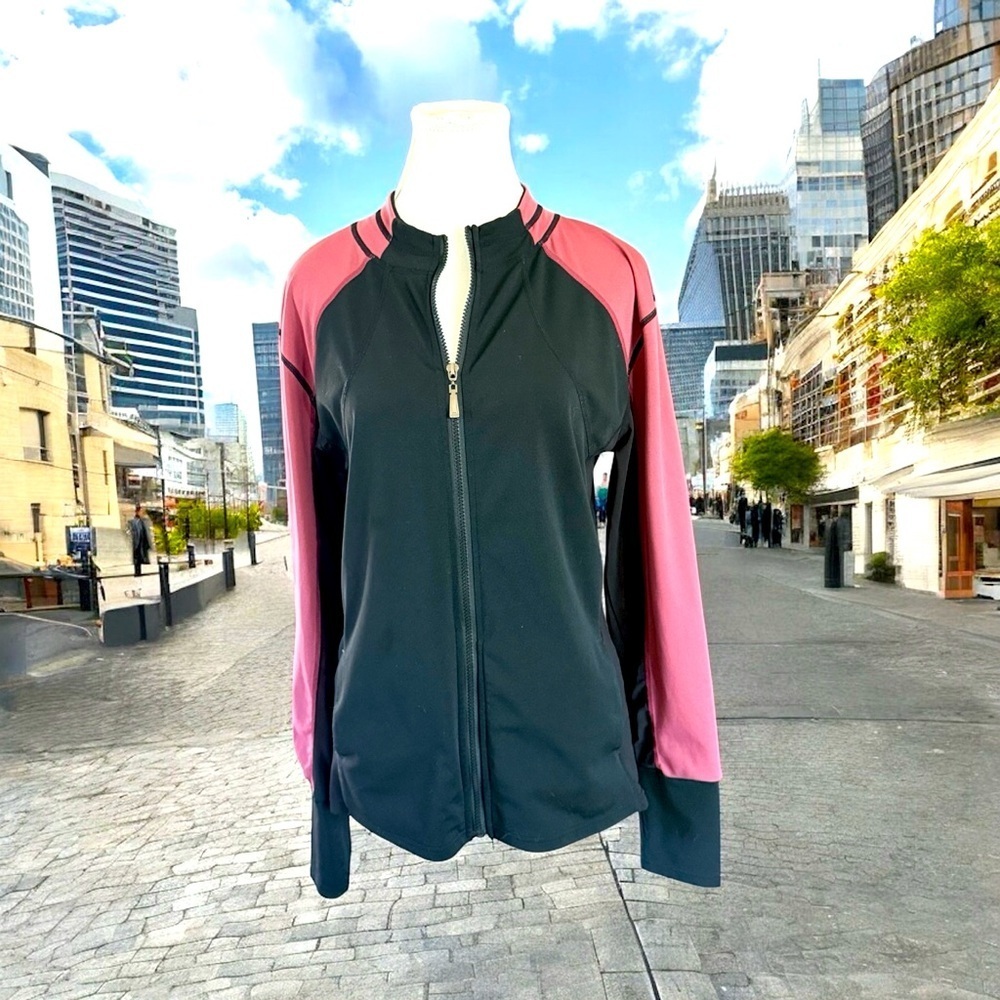 0 to 5 Athletic Jacket, Maroon and Black with Mesh, Size XL